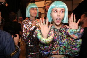 Backstage at Jeremy Scott RTW Fall 2018