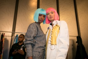 Backstage at Jeremy Scott RTW Fall 2018