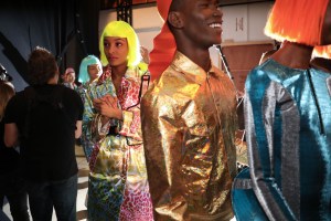 Backstage at Jeremy Scott RTW Fall 2018