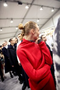 Backstage at Jil Sander RTW Fall 2018