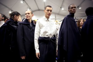 Backstage at Jil Sander RTW Fall 2018