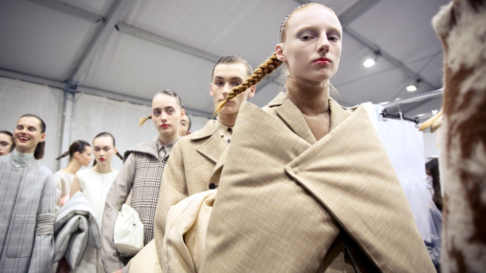 Backstage at Jil Sander RTW Fall 2018