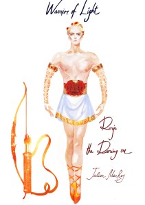 A sketch of the 'Warrior of Light' costumes