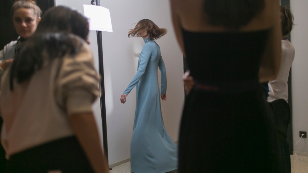 Backstage at Lanvin RTW Fall 2018