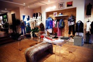 An interior view of the Veronica Beard Melrose Place Store.