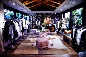 An interior view of the Veronica Beard Melrose Place Store.