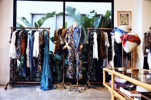 An interior view of the Veronica Beard Melrose Place Store.