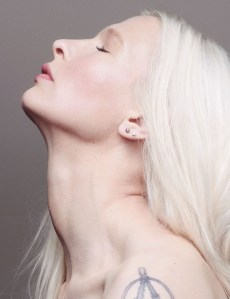 Christina Kruse appears in Marc Jacobs Beauty's Shameless foundation campaign.