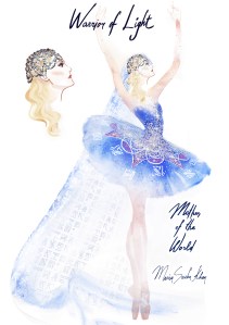 A sketch of the 'Warrior of Light' costumes