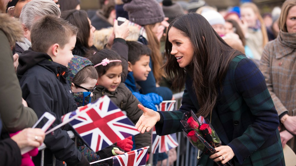 Meghan Markle visits Edinburgh Castle in Scotland.Prince Harry and Meghan Markle visit to Edinburgh, Scotland - 13 Feb 2018The couple also visited the Social Bite sandwich shop, the profits from which are used to help the homeless.