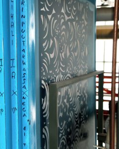 ÒScreens at MarimekkoÕs in-house printing factory in Helsinki."  Ñ Marimekko