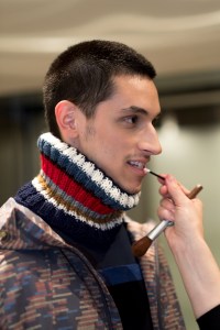 Backstage at Perry Ellis Men's Fall 2018