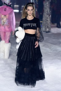 Model on the catwalkPhilipp Plein show, Runway, Fall Winter 2018, New York Fashion Week, USA - 10 Feb 2018