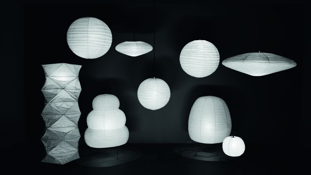 Akari light sculptures by Isamu Noguchi.
