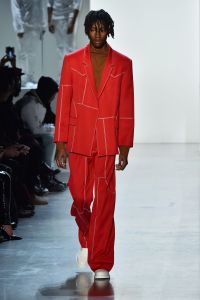 Model on the catwalk
Pyer Moss show, Runway, Fall Winter 2018, New York Fashion Week, USA - 10 Feb 2018