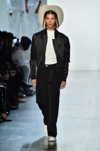 Model on the catwalk
Pyer Moss show, Runway, Fall Winter 2018, New York Fashion Week, USA - 10 Feb 2018