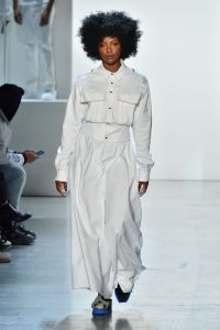 Model on the catwalkPyer Moss show, Runway, Fall Winter 2018, New York Fashion Week, USA - 10 Feb 2018