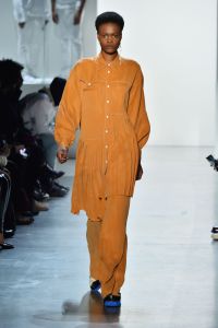 Model on the catwalkPyer Moss show, Runway, Fall Winter 2018, New York Fashion Week, USA - 10 Feb 2018