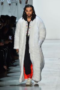 Model on the catwalkPyer Moss show, Runway, Fall Winter 2018, New York Fashion Week, USA - 10 Feb 2018