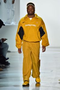 Model on the catwalkPyer Moss show, Runway, Fall Winter 2018, New York Fashion Week, USA - 10 Feb 2018