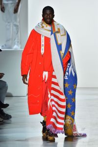 Model on the catwalkPyer Moss show, Runway, Fall Winter 2018, New York Fashion Week, USA - 10 Feb 2018