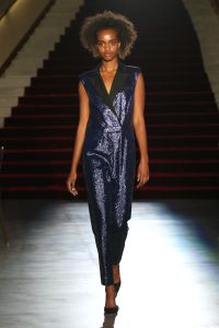 Model on the catwalk Rachel Zoe Fall 2018 Collection Presentation, Runway, Los Angeles, USA - 05 Feb 2018