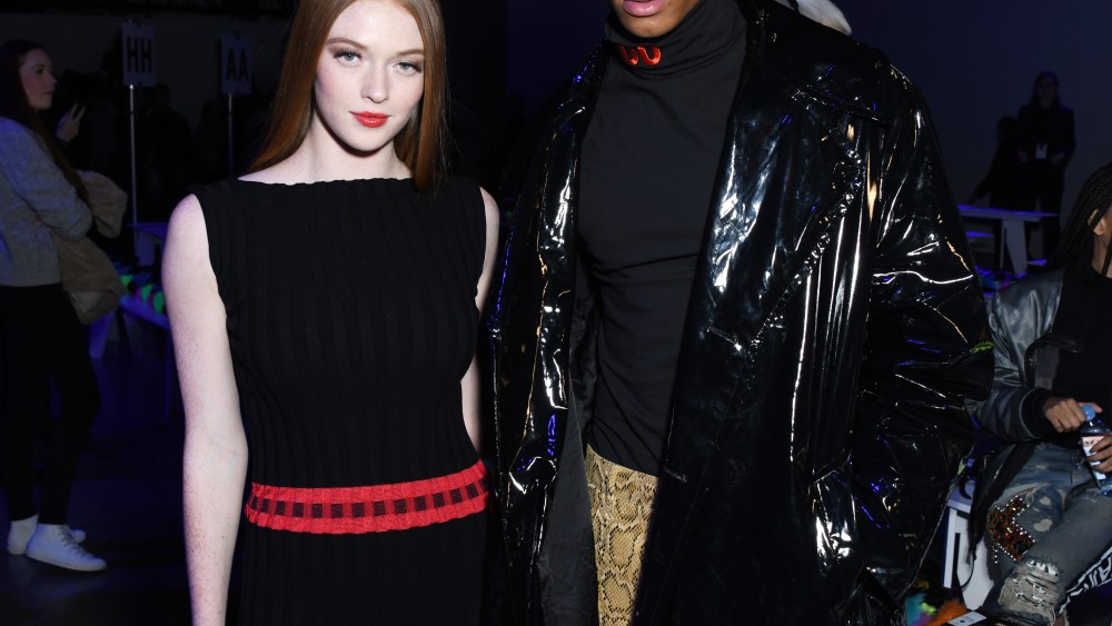 Larsen Thompson and Cordell Broadus in the front rowJeremy Scott show, Front Row, Fall Winter 2018, New York Fashion Week, USA - 08 Feb 2018