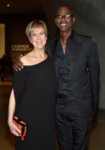 Joanne Heyler and Mark Bradford The Broad and Louis Vuitton celebrate Jasper Johns Something Resembling Truth, Cocktails, Los Angeles, USA - 08 Feb 2018