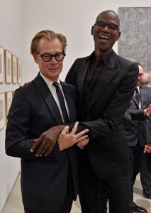 Philippe Vergne and Mark BradfordThe Broad and Louis Vuitton celebrate Jasper Johns Something Resembling Truth, Cocktails, Los Angeles, USA - 08 Feb 2018
