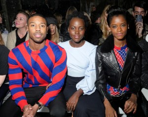 Michael B. Jordan, Lupita Nyong'o and Letitia Wright in the front rowCalvin Klein show, Front Row, Fall Winter 2018, New York Fashion Week, USA - 13 Feb 2018