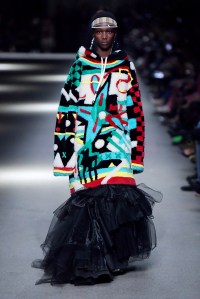 Model on the catwalkBurberry show, Runway, London Fashion Week, UK - 17 Feb 2018