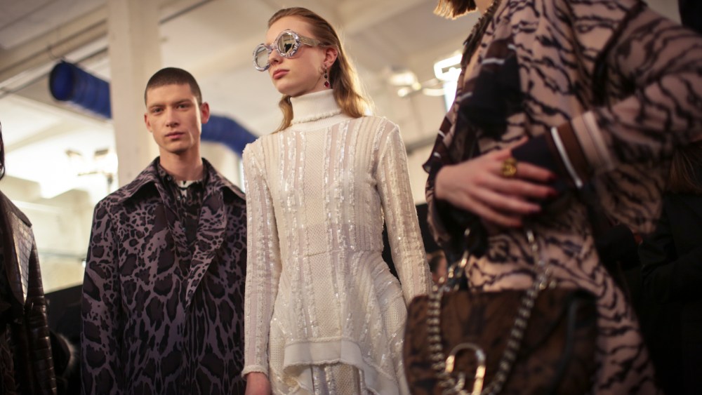 Backstage at Roberto Cavalli RTW Fall 2018