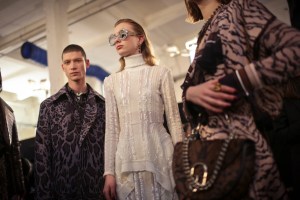 Backstage at Roberto Cavalli RTW Fall 2018