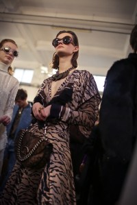 Backstage at Roberto Cavalli RTW Fall 2018