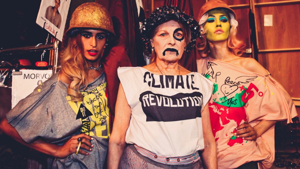 Backstage at the Vivienne Westwood show
