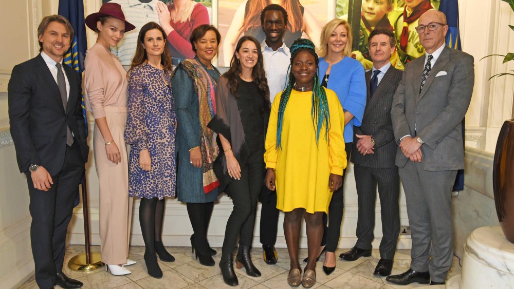 Ulric Jerome, Arizona Muse, Livia Firth, Baroness Patricia Scotland, Secretary-General of the Commonwealth, Ashia Sheikh Dearwester, Wilson Oryema, Euphemia Sydney-Davies, Nadja Swarovski, Nigel Gosse and Dylan Jones