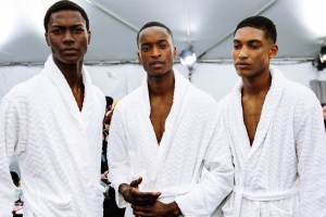 Backstage at Tom Ford Men's Fall 2018