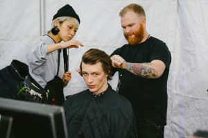 Backstage at Tom Ford Men's Fall 2018