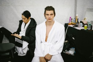 Backstage at Tom Ford Men's Fall 2018