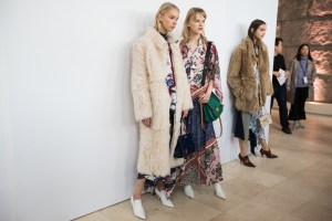 Backstage at Tory Burch RTW Fall 2018