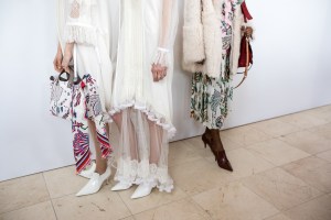 Backstage at Tory Burch RTW Fall 2018