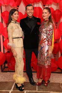 Noor Fares, Evangelo Bousis and Eugenie Niarchos