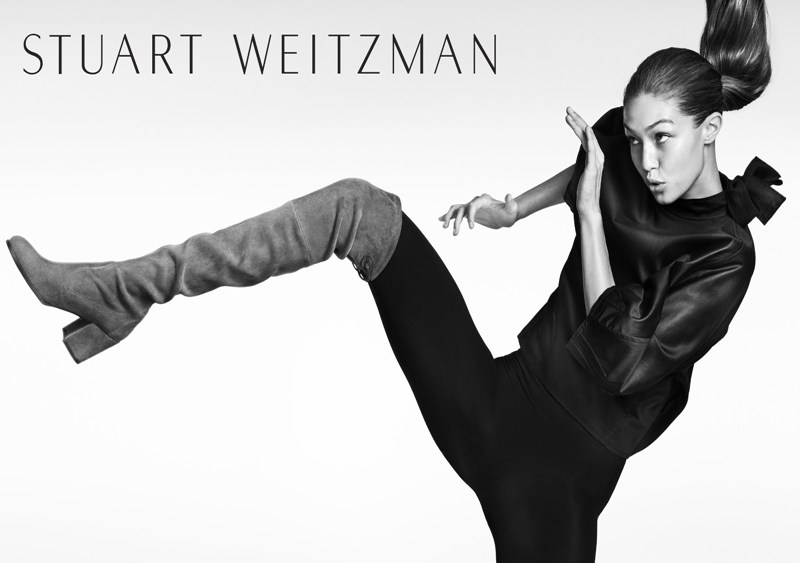 Gigi Hadid Works It Stuart Weitzman Fall Campaign
