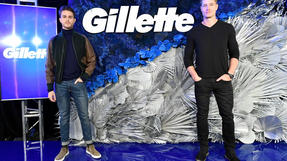 NEW YORK, NY - MARCH 20:  Gillette, guest host Justin Hartley and mens style influencer Adam Gallagher share the top grooming trends of 2018 with a declaration that one size does not fit every man when it comes to razors.  Gillette Event in NYC at Slate on March 20, 2018 in New York City.  (Photo by Dia Dipasupil/Getty Images for Gillette)