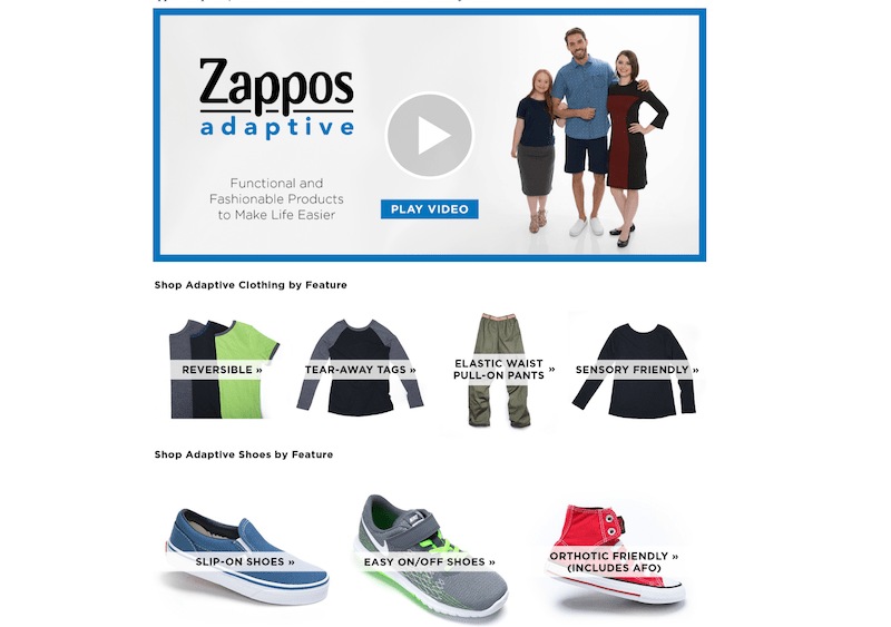 Zappos Launches Collection Customers with Special Needs