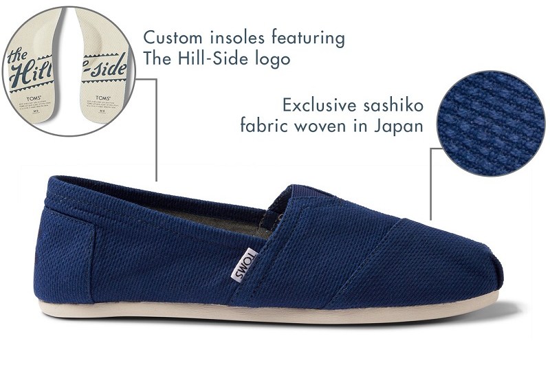 Toms and The Hill-Side Team Up Indigo Dyed Collection