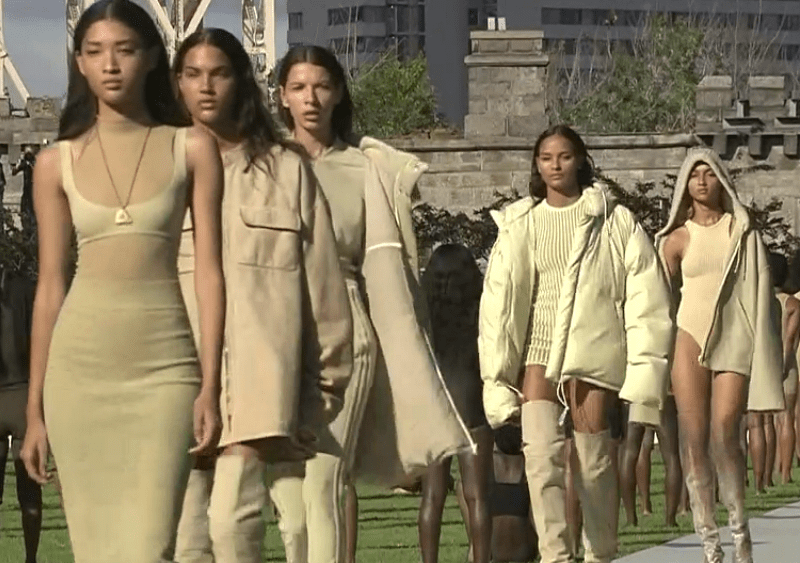 Models Abandon Shoes During Yeezy Season 4 Show