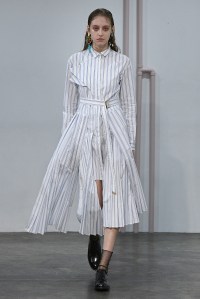 Model on the catwalk