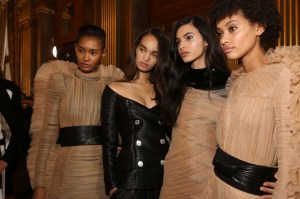 Backstage at Balmain RTW Fall 2018