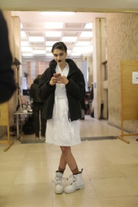 Backstage at Noir Kei Ninomiya RTW Fall 2018